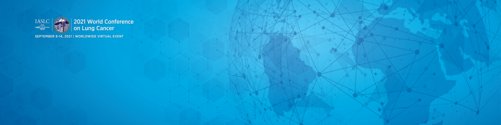 WCLC 2021 light blue image of globe reading IASLC 2021 World Conference on Lung Cancer September 8-14 Worldwide Virtual Event